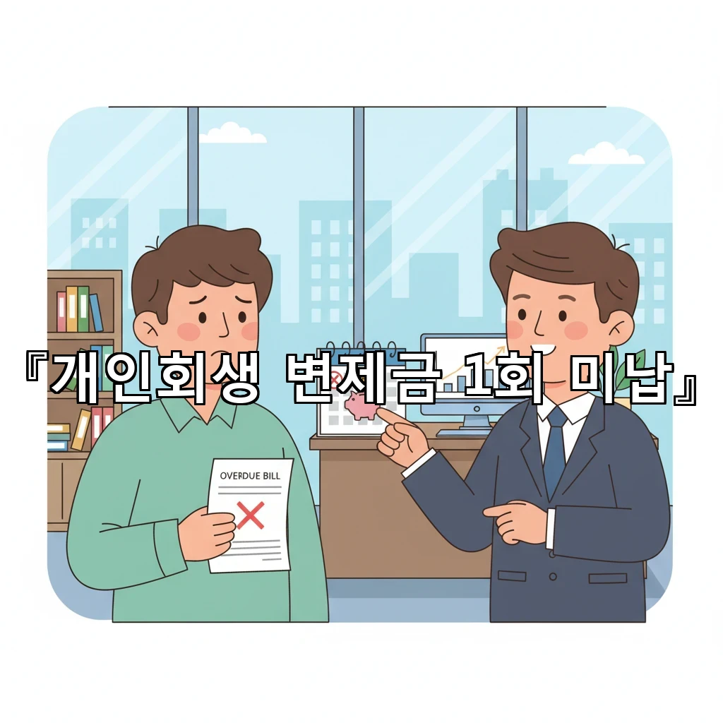 개인회생변제금1회미납 이후 절차가 멈추지 않게 확인할 점