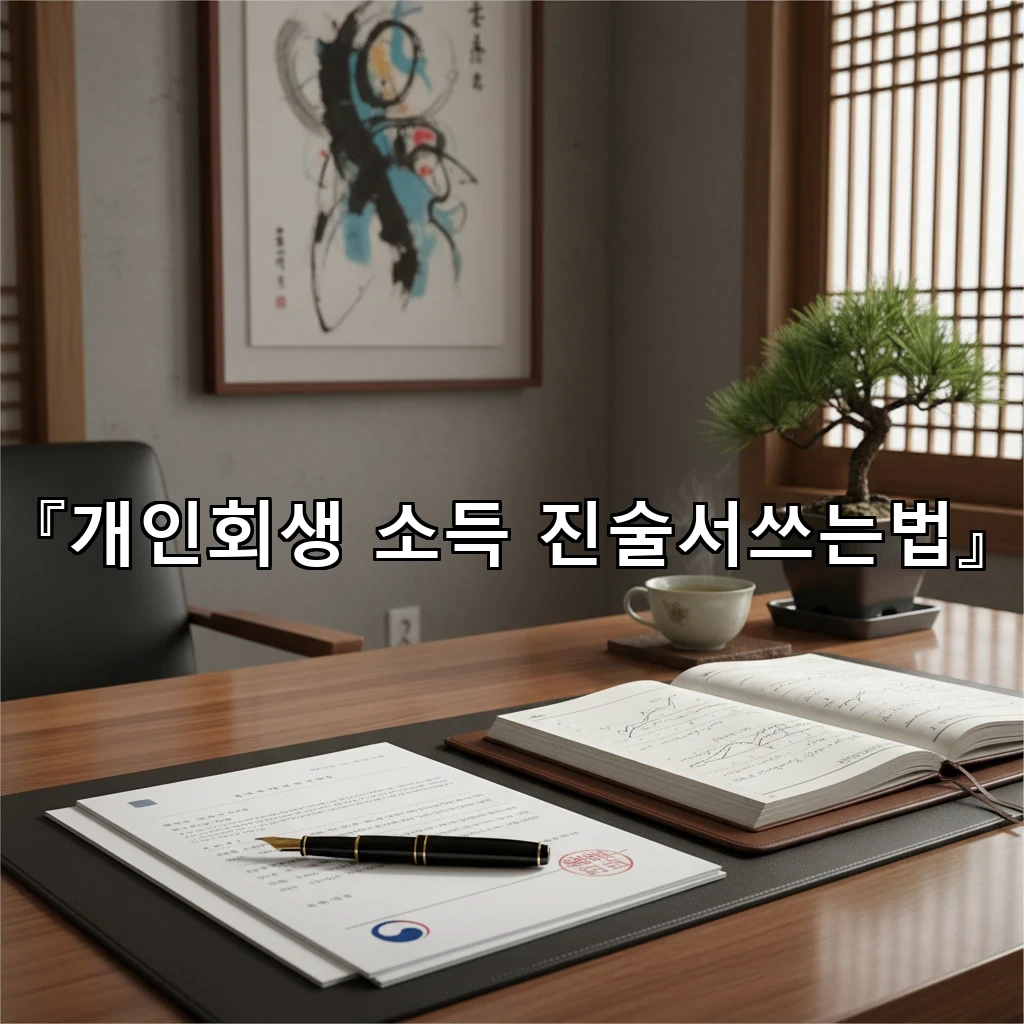 개인회생소득진술서쓰는법 소득 자료 정리부터 문장 완성까지 흐름