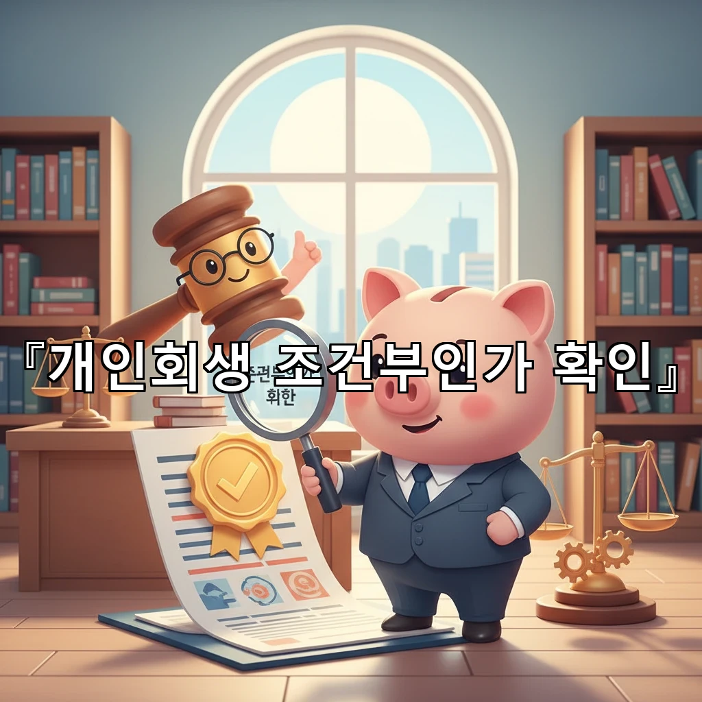 개인회생조건부인가확인 통지서 받은 날 바로 점검할 절차