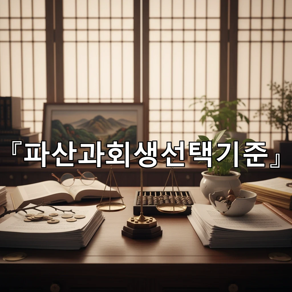 파산과회생선택기준 재산과 소득 구조로 보는 합리적 판단 순서