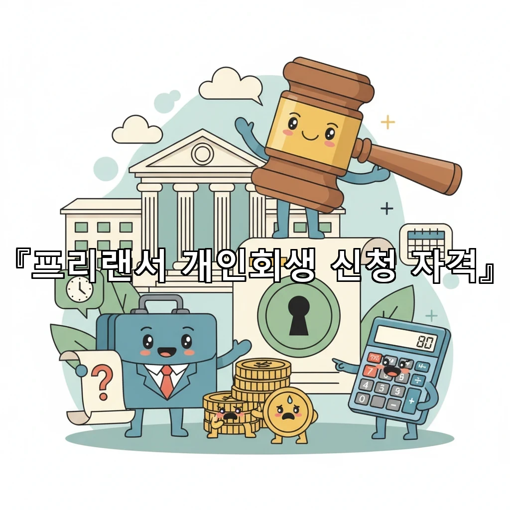 프리랜서개인회생신청자격 소득 들쭉날쭉해도 인정받는 준비법 안내