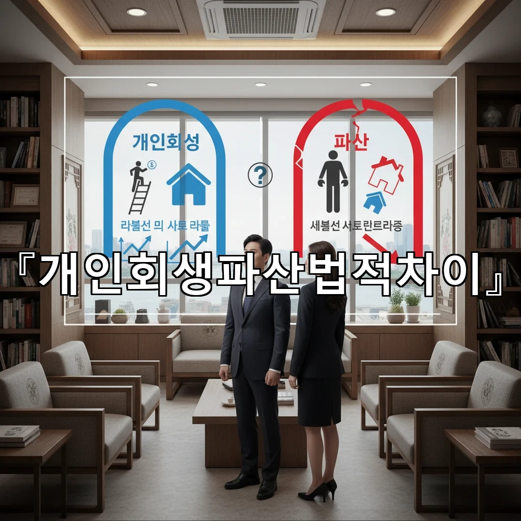 개인회생파산법적차이 채무 규모별로 달라지는 절차 선택의 기준