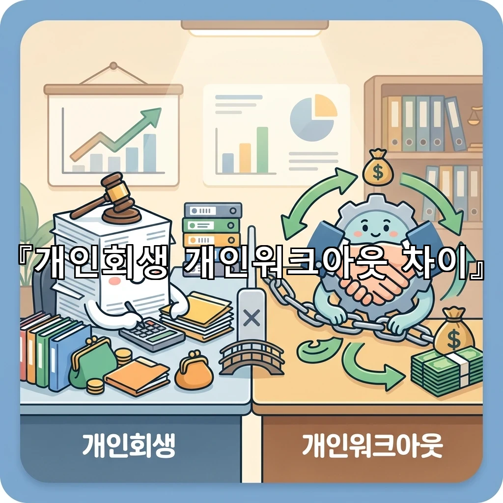 개인회생개인워크아웃차이 장단점을 생활패턴에 맞춰 이해하는 방법