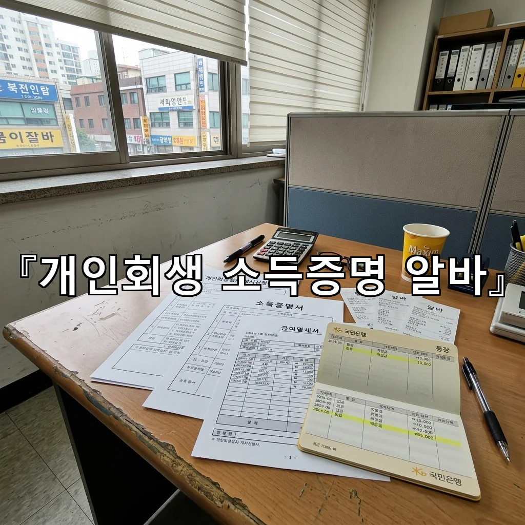 개인회생소득증명알바 수입 기록을 자연스럽게 맞추는 요령