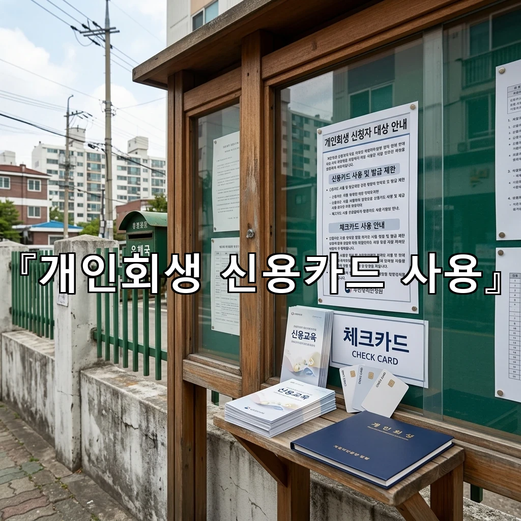 개인회생신용카드사용 기준을 먼저 짚어보는 오늘의 핵심 정리