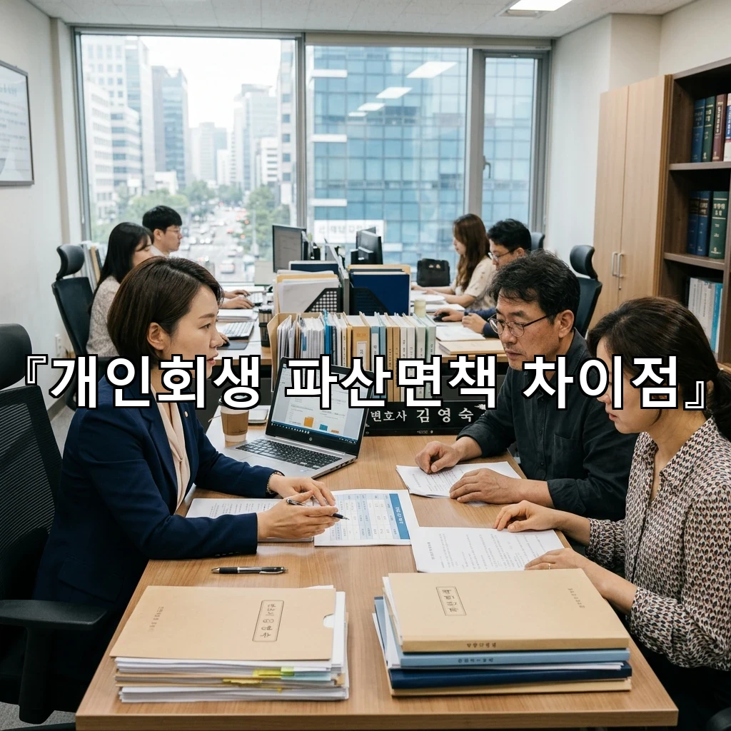 개인회생파산면책차이점 채무 상황별로 달라지는 판단의 핵심 정리