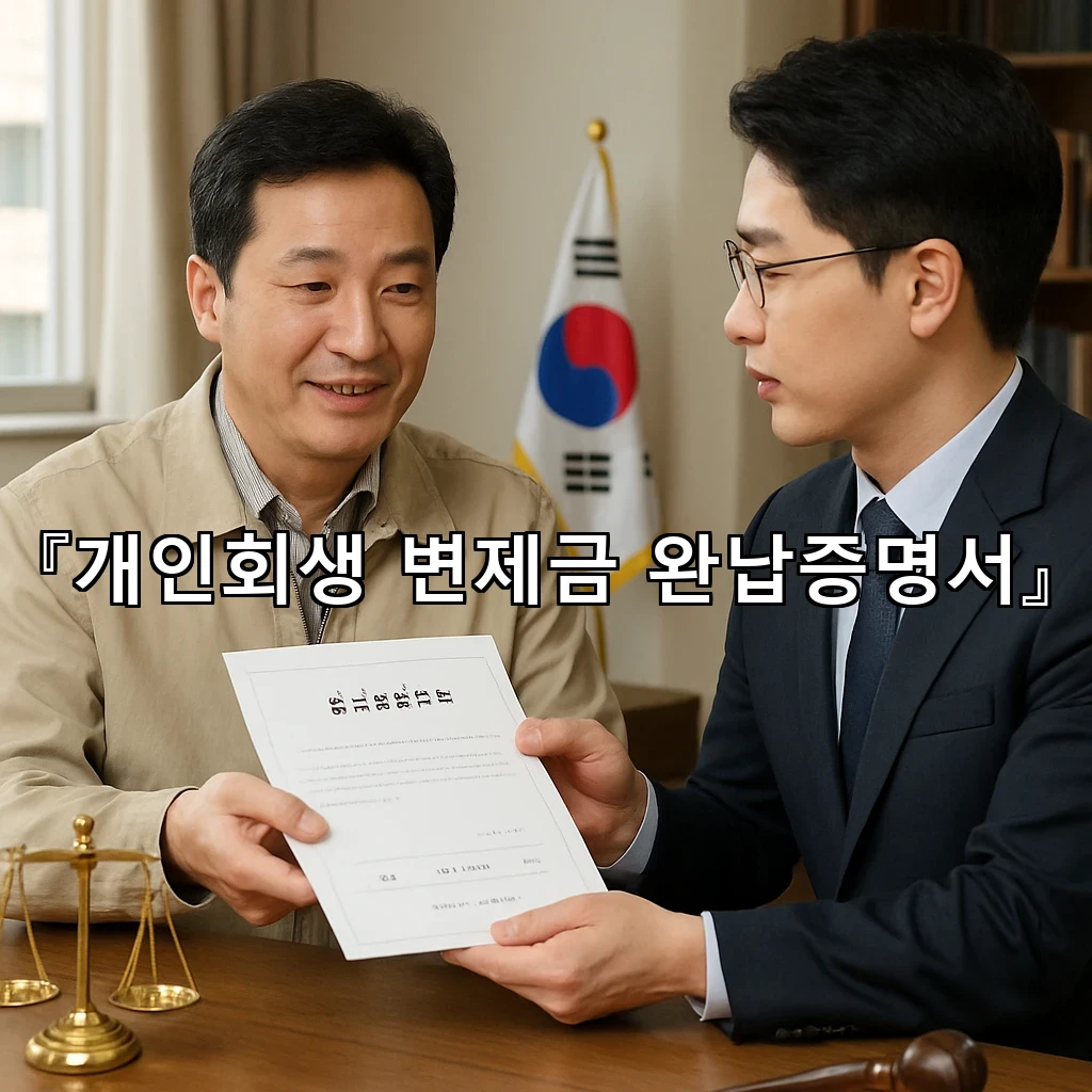 개인회생변제금완납증명서 확인 후 마음이 놓이는 이유 정리하기