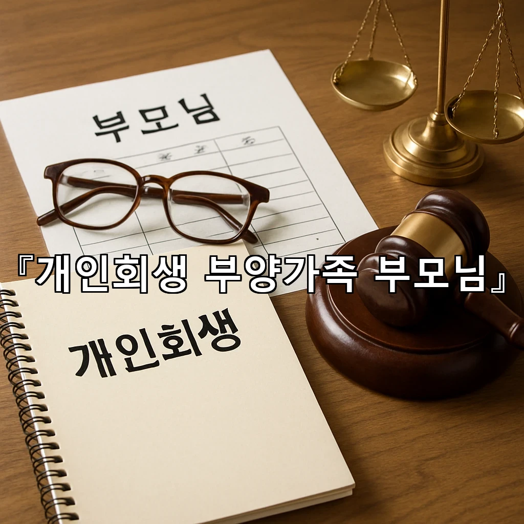 개인회생부양가족부모님 가족관계가 흔들릴 때 확인할 항목