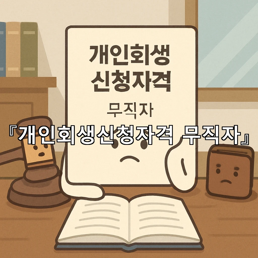 개인회생신청자격무직자 서류 정리부터 시작하는 현실 점검 이야기