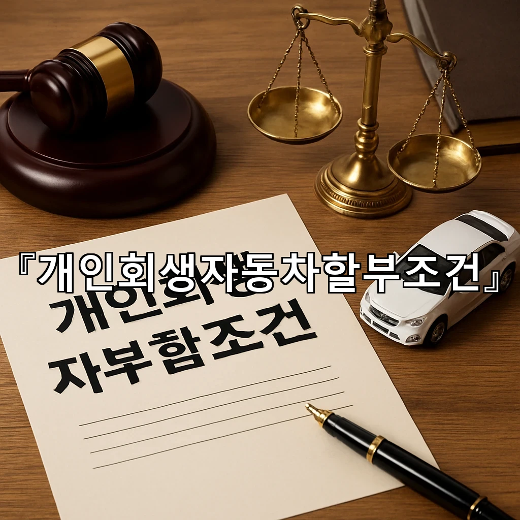 개인회생자동차할부조건 서류와 일정이 엇갈리지 않게 보는 법