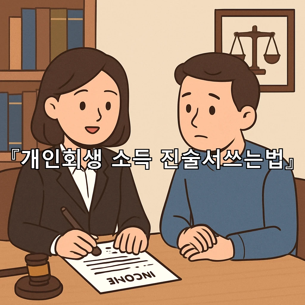 개인회생 소득 진술서쓰는법