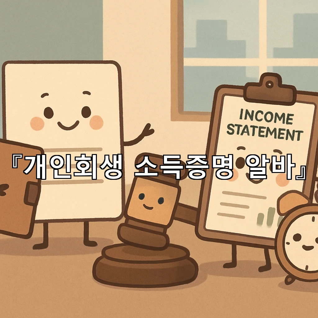 개인회생소득증명알바 기록과 정산을 함께 보는 실전 안내