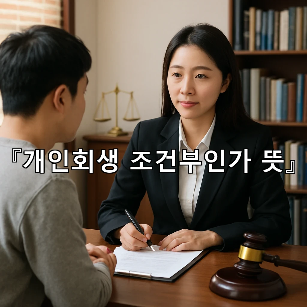 개인회생조건부인가뜻 절차가 한눈에 보이는 실무 흐름 정리 안내