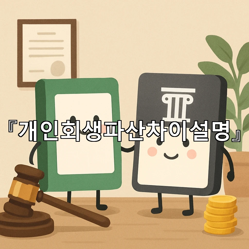 개인회생파산차이설명 채무 상황별 유불리를 차분히 짚어보는 기준