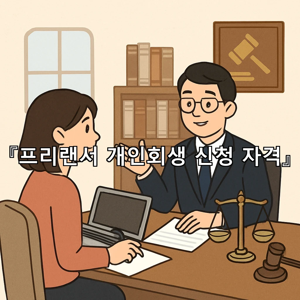 프리랜서개인회생신청자격 서류 흐름부터 점검하는 첫 관문 정리