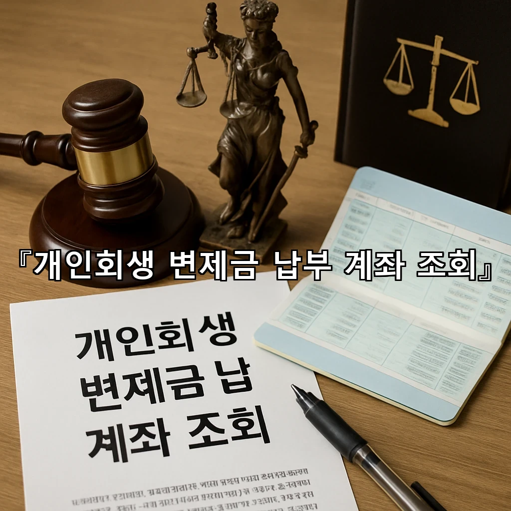 개인회생변제금납부계좌조회 은행 화면에서 살펴야 할 핵심 포인트