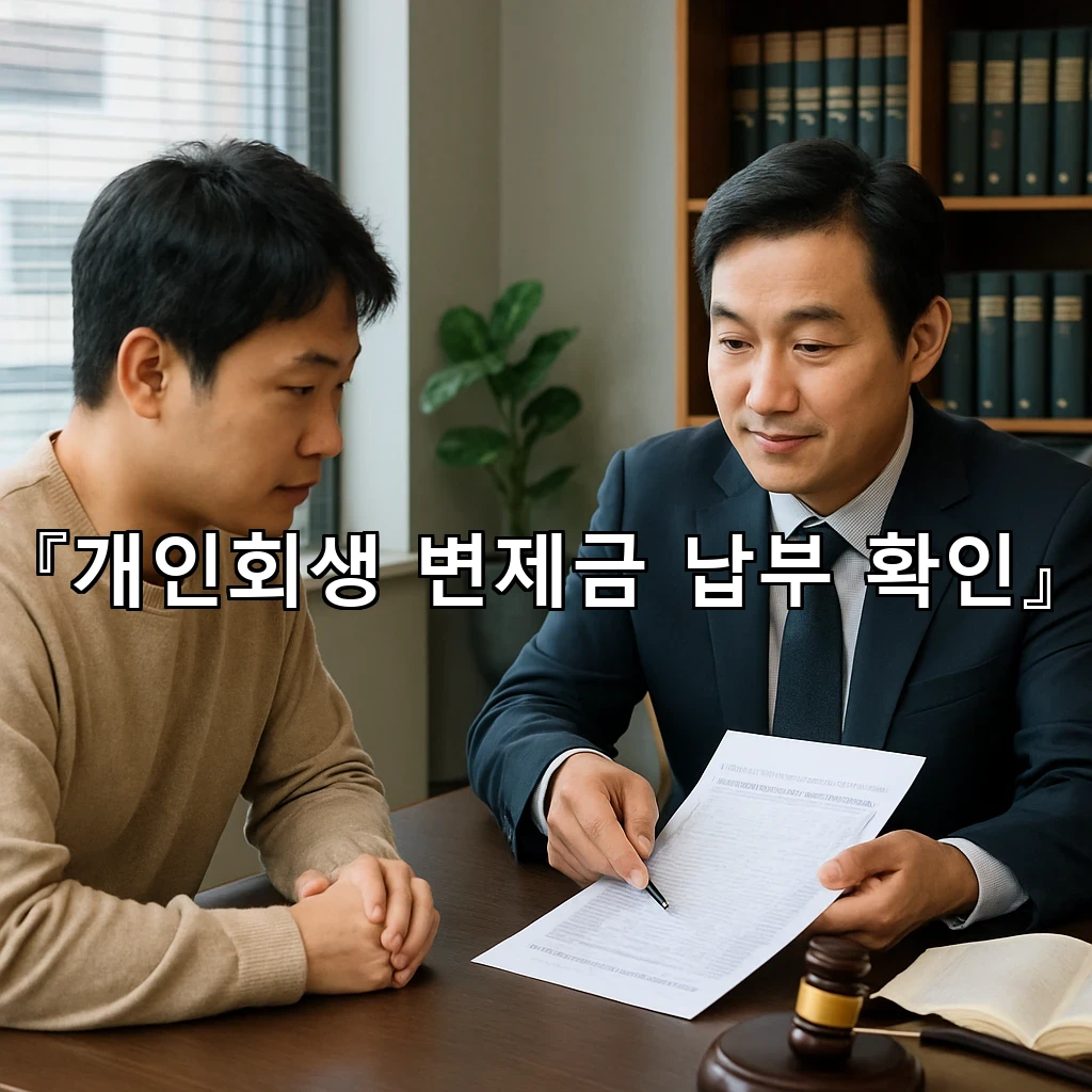 개인회생 변제금 납부 확인