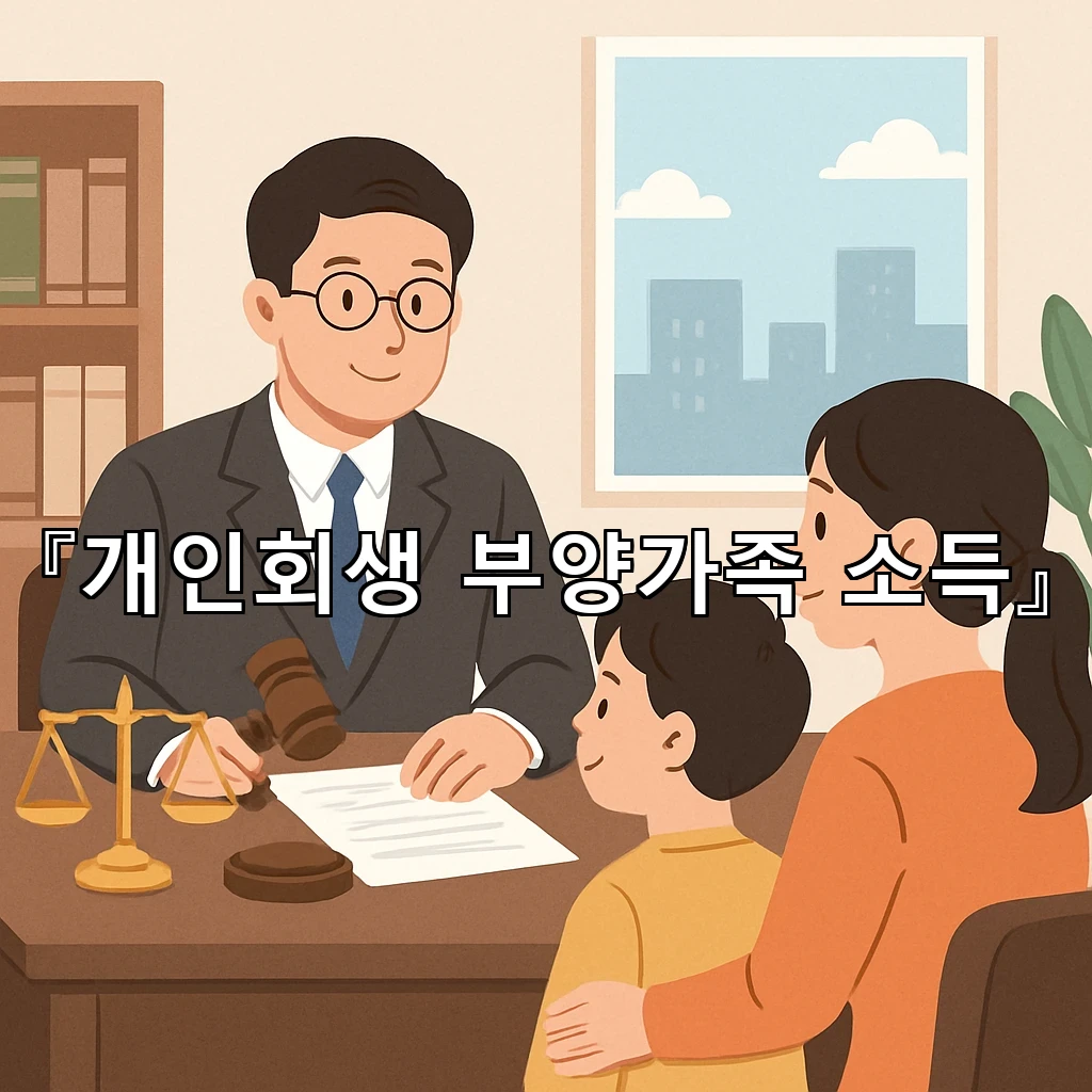 개인회생부양가족소득 반영 전 확인할 생활비 기준의 흐름