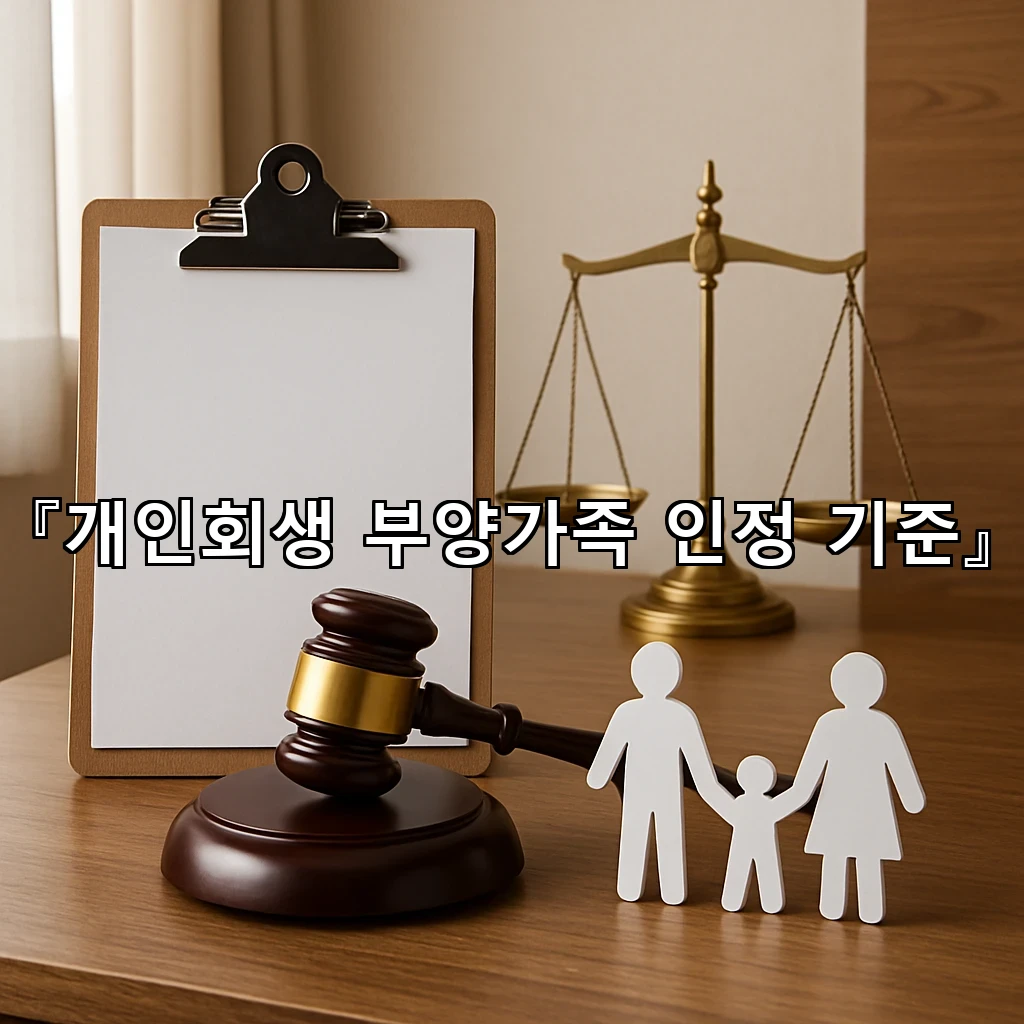 개인회생부양가족인정기준 생활비 조정에 필요한 계산 흐름 정리