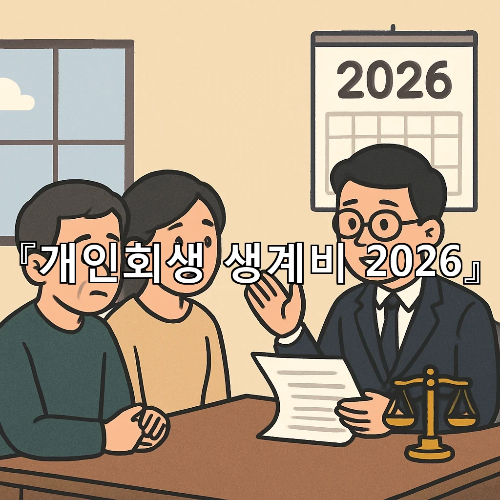 개인회생생계비2026 신청 전 꼭 알아야 할 지출 정리의 순서