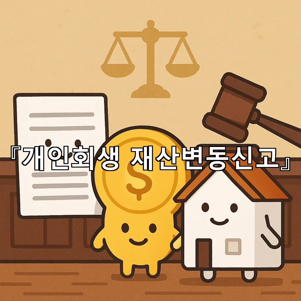 개인회생재산변동신고 서류에 담아야 할 변화의 흐름과 정리 요령