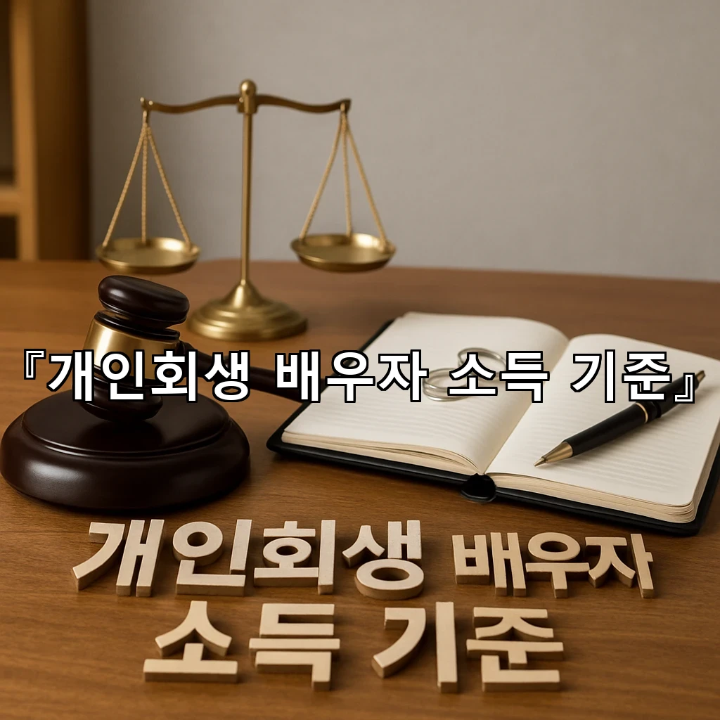 개인회생배우자소득기준을 기준으로 보는 배우자 수입 반영의 핵심