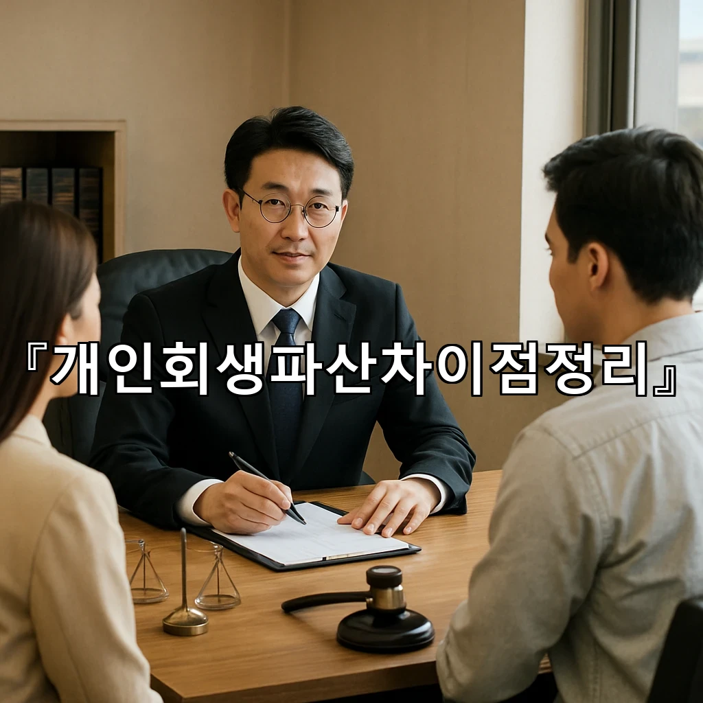 개인회생파산차이점정리 상담 전에 알아두면 좋은 판단 요소 모음